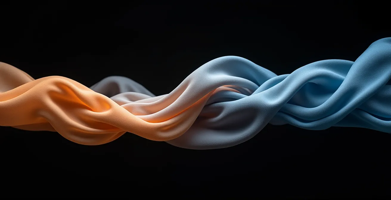 Abstract visualization of musical dynamics creating emotional waves